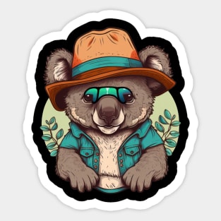 This koala wearing a smile is all the motivation you need to start your day Sticker